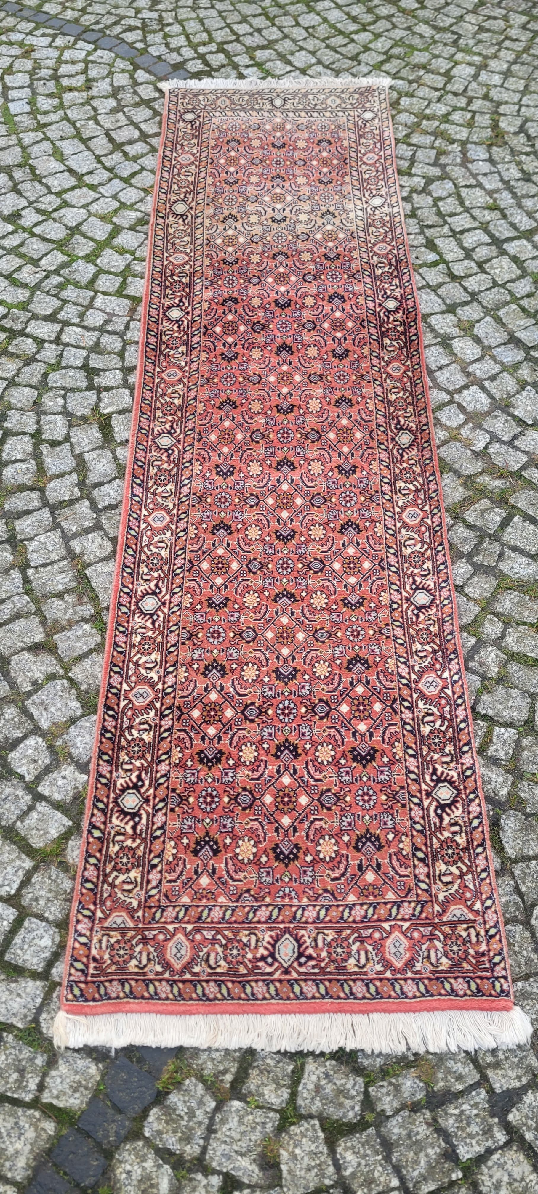 Runner Bidjar, 62x250 cm, red, wool, Iran, 1960s. - 180589