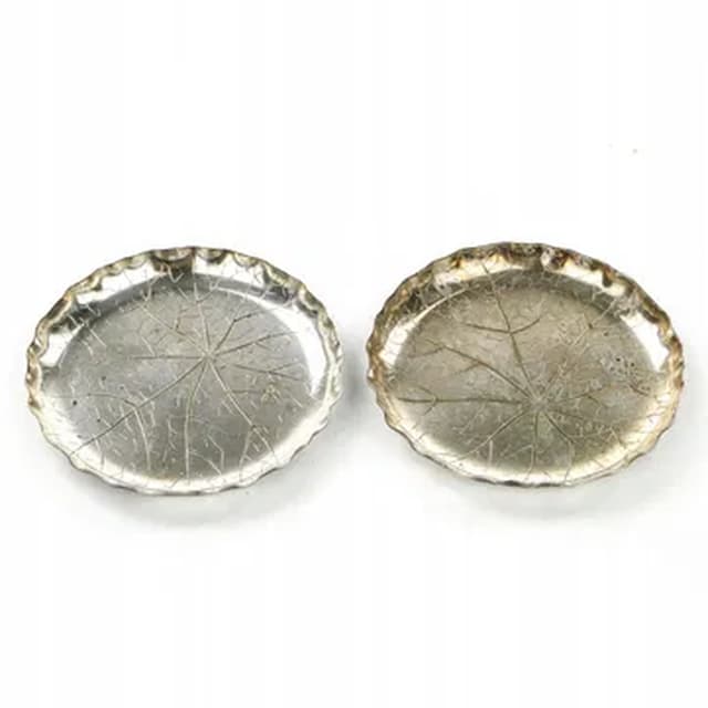 Para podstawek pod szklanki, Art Nouveau, mosiądz, WMF, Niemcy, początek XX w. - WYMIARY