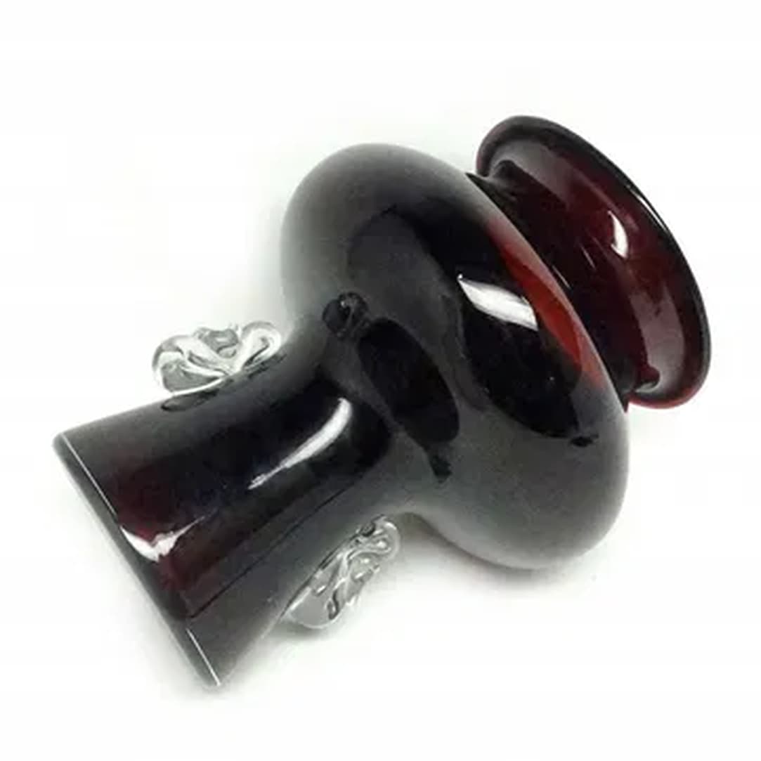 Wazon, polski modernizm, szkło bordowe, Polska, lata 70. - 180623