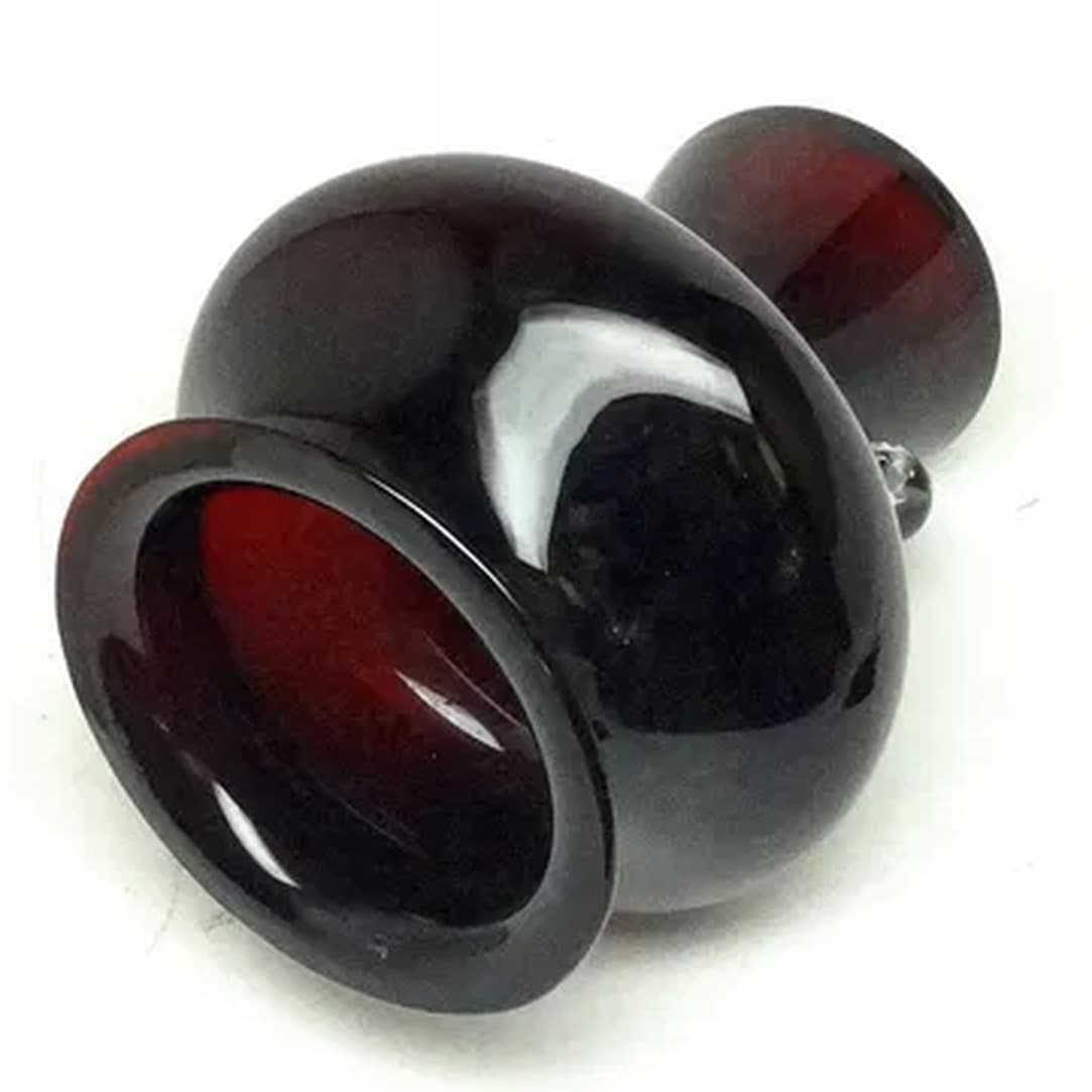 Wazon, polski modernizm, szkło bordowe, Polska, lata 70. - 180622