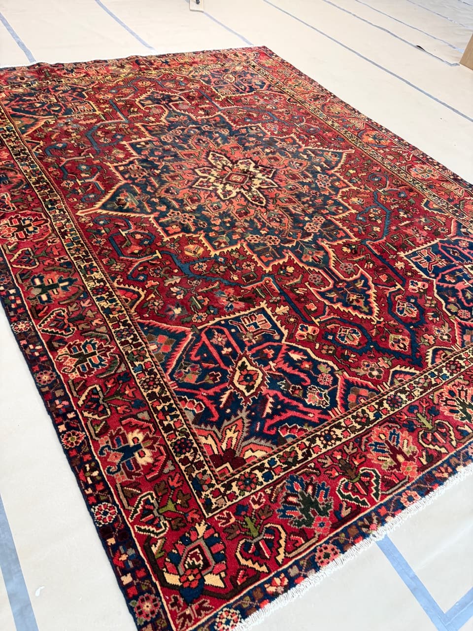 Dywan Heriz 380x290 cm, multikolor, wełna, Iran - 180671