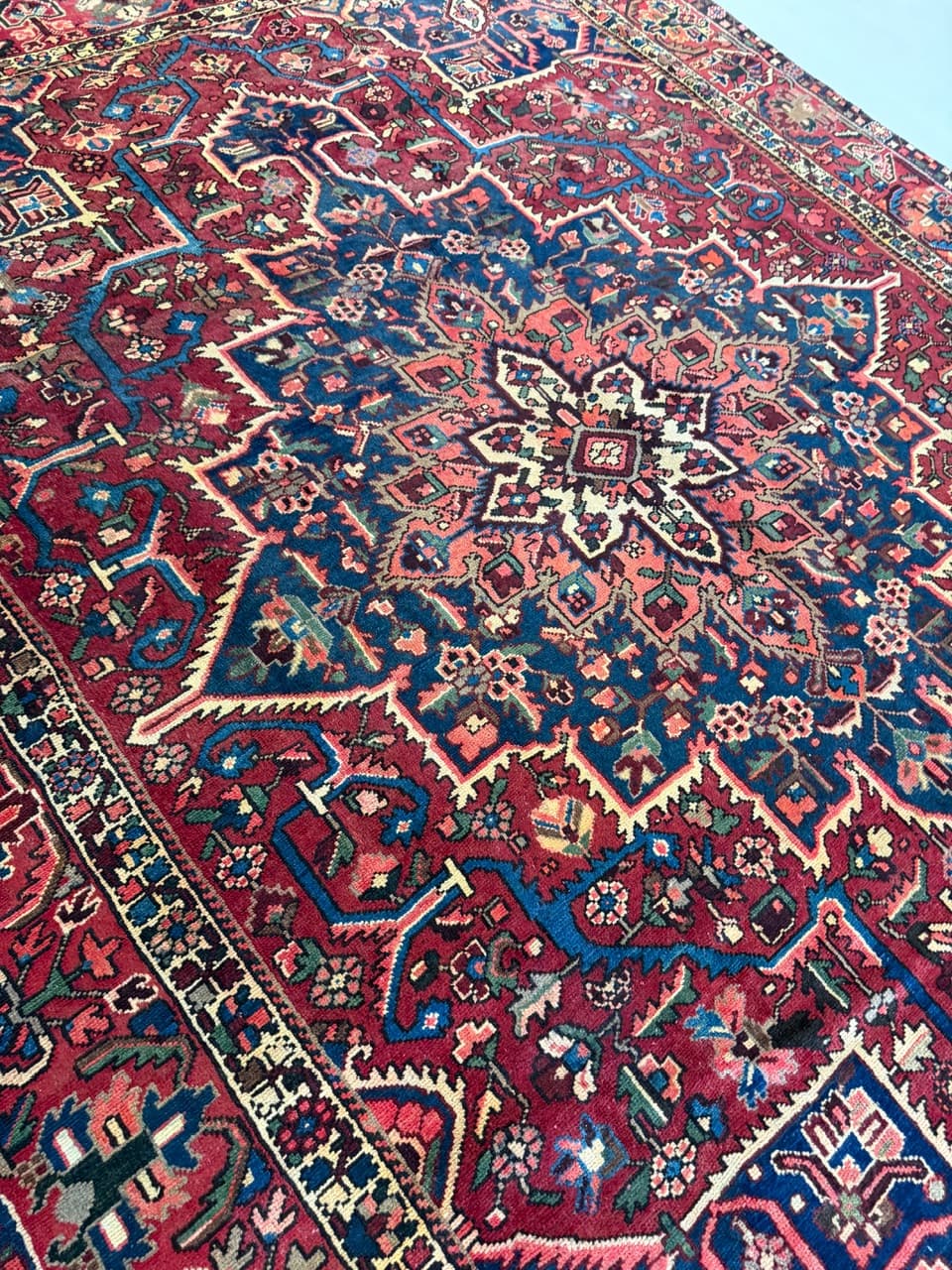 Dywan Heriz 380x290 cm, multikolor, wełna, Iran - 180670