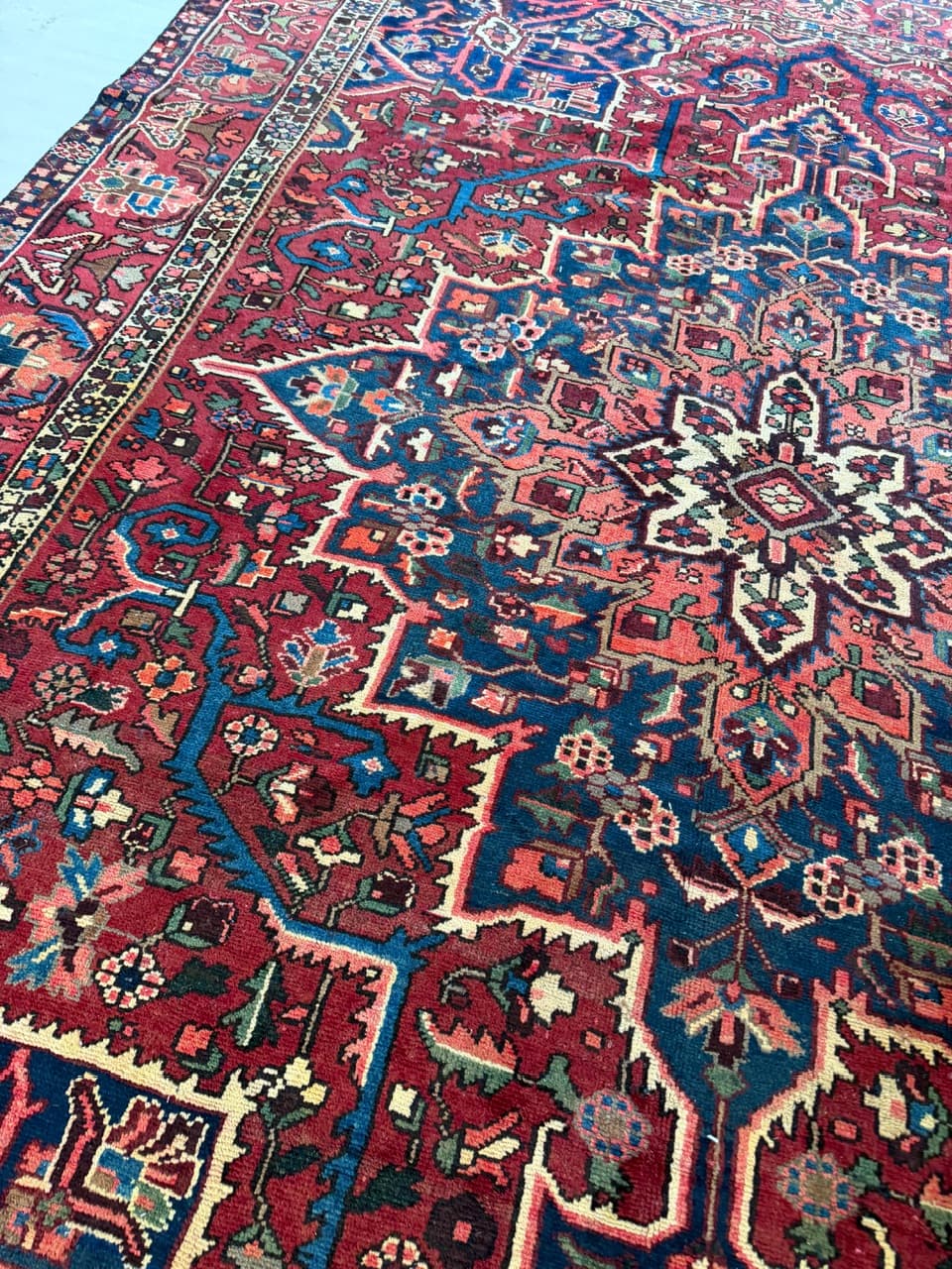 Dywan Heriz 380x290 cm, multikolor, wełna, Iran - 180674