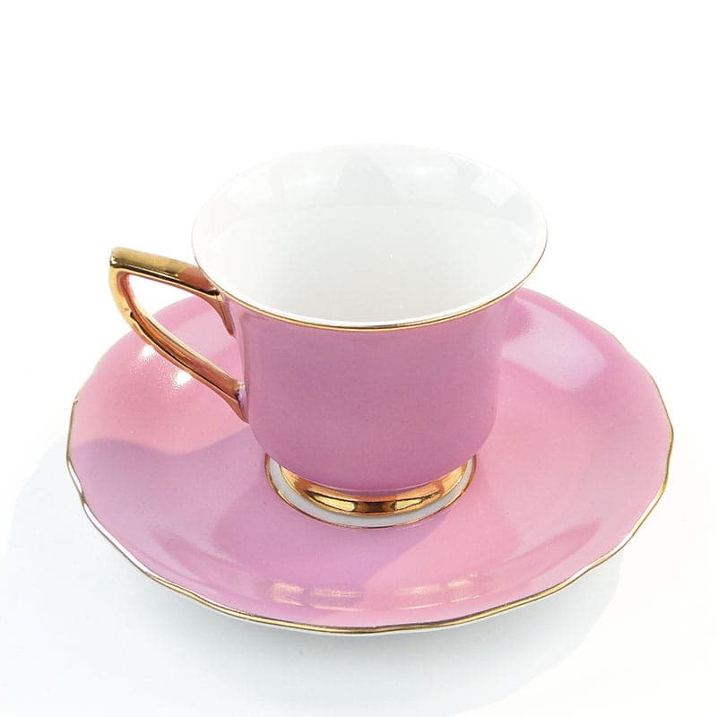 Filiżanka do espresso, porcelana różowa, Czechosłowacja, lata 50. - 180733