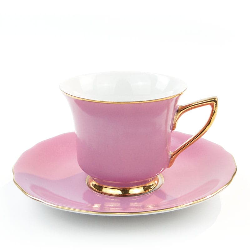 Filiżanka do espresso, porcelana różowa, Czechosłowacja, lata 50. - 180732