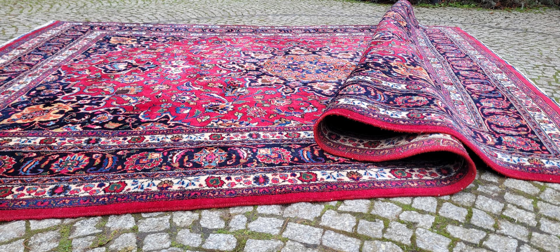 Dywan Meshed 245x345cm, multikolor, wełna, Iran, lata 60. - 180997