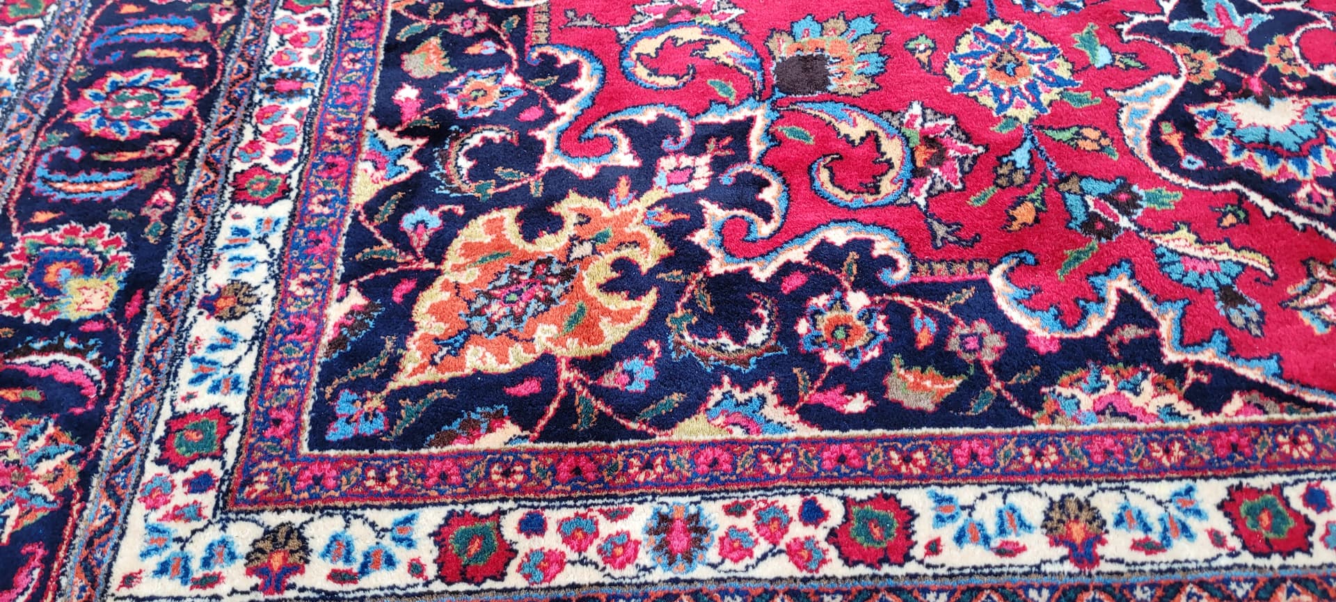 Dywan Meshed 245x345cm, multikolor, wełna, Iran, lata 60. - 180995