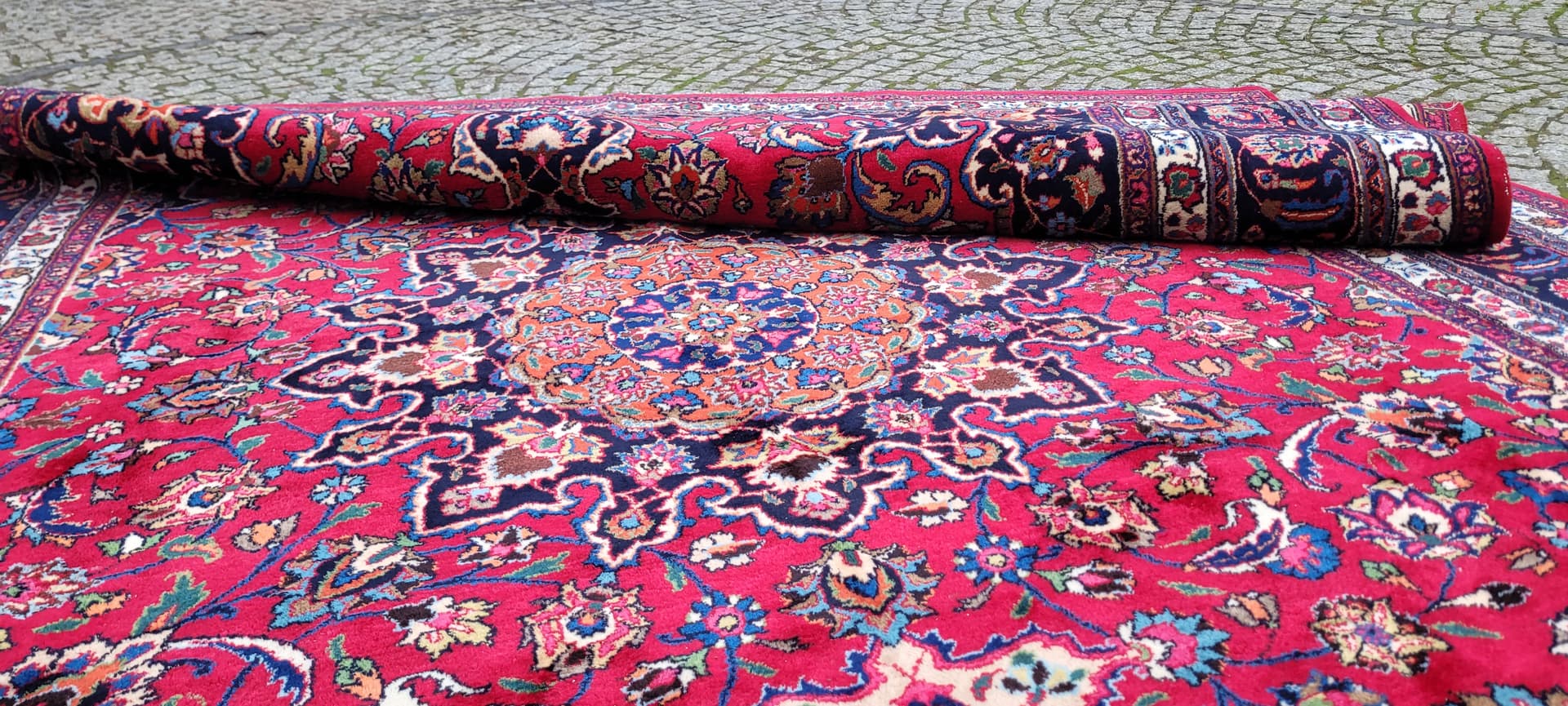 Dywan Meshed 245x345cm, multikolor, wełna, Iran, lata 60. - 180989