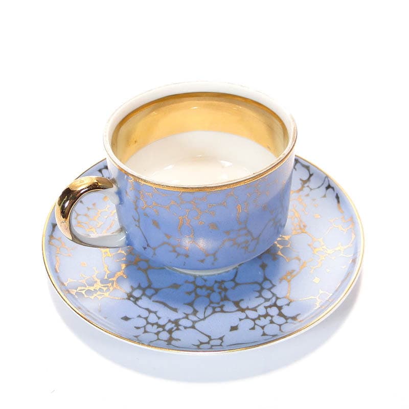 Cup and Saucer Ada, blue porcelain, Ćmielów, Poland, 1970s. - 181078