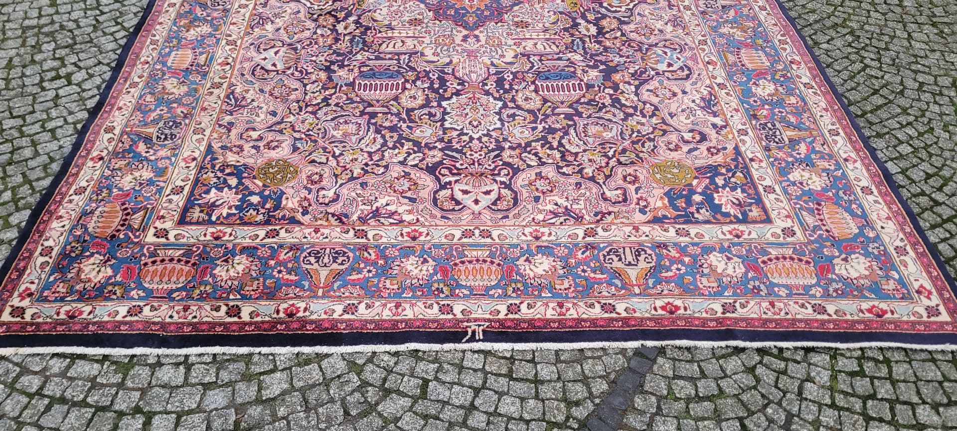 Rug Kashmar 300x395 cm, navy blue, wool, Iran, 1990s. - 181110