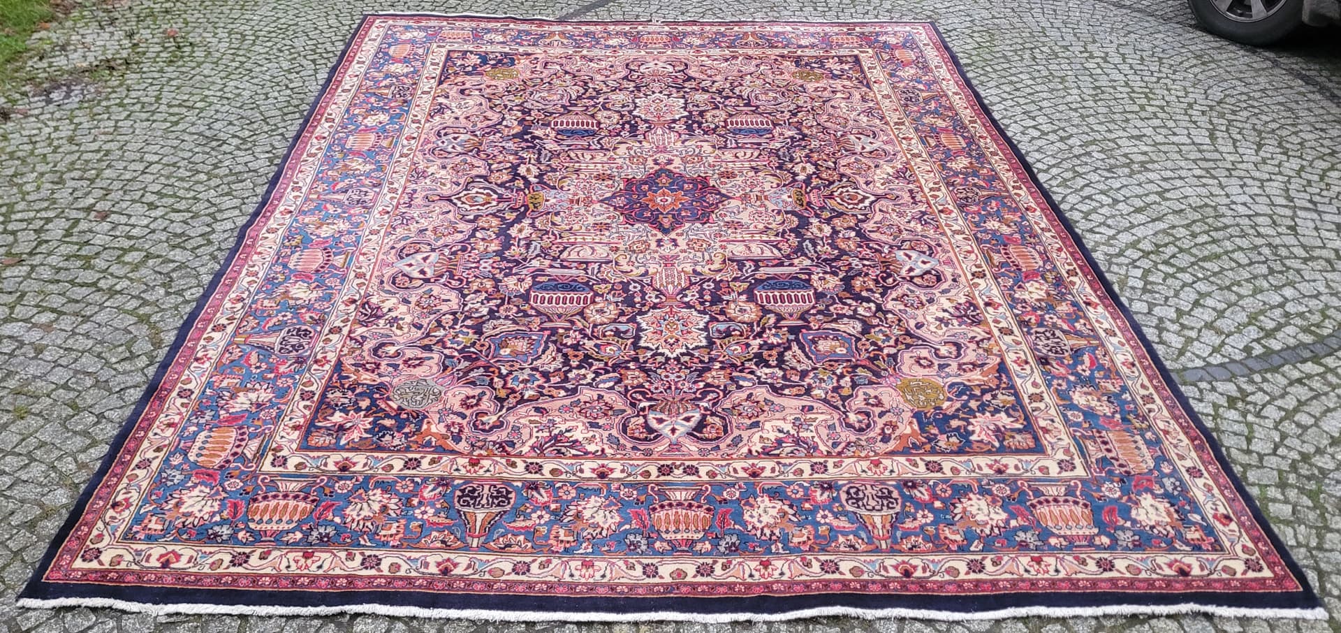 Rug Kashmar 300x395 cm, navy blue, wool, Iran, 1990s. - 181104