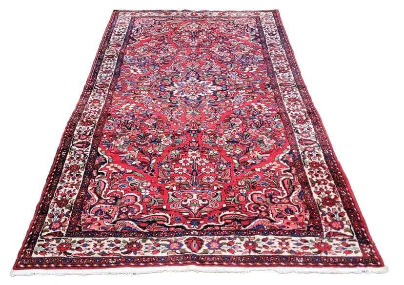 Dywan Lilian 163x295 cm, czerwony, wełna, Iran, lata 60.