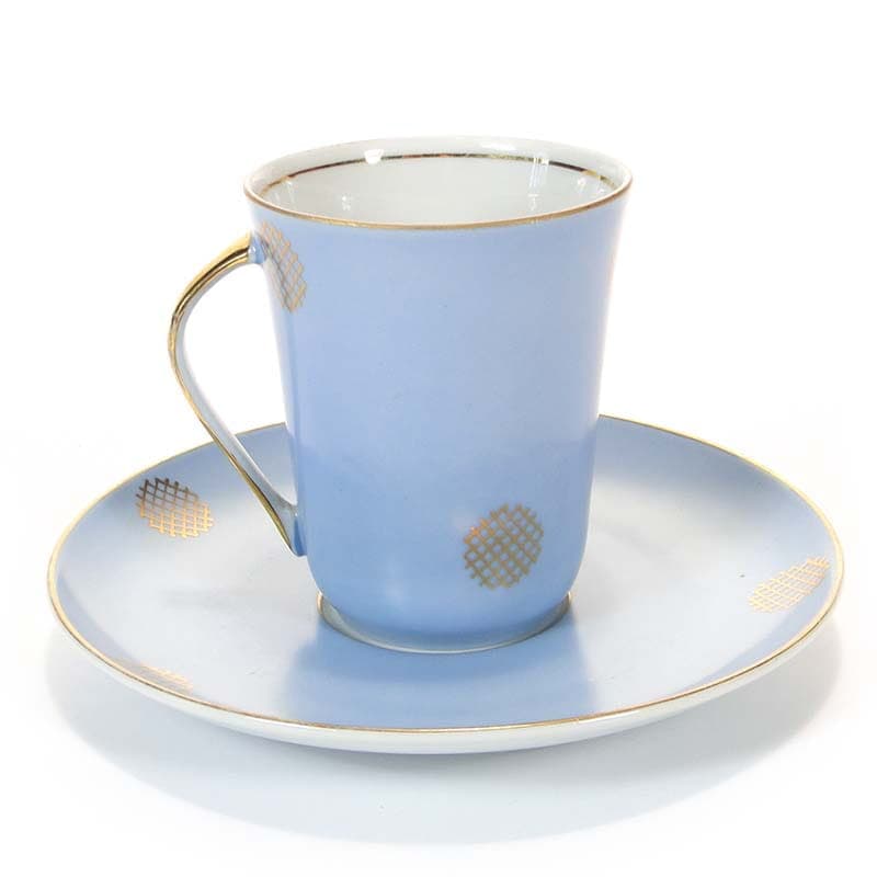 Filiżanka Krokus, porcelana błękitna, proj. W. Potacki, Ćmielów, Polska, lata 60. - 181365