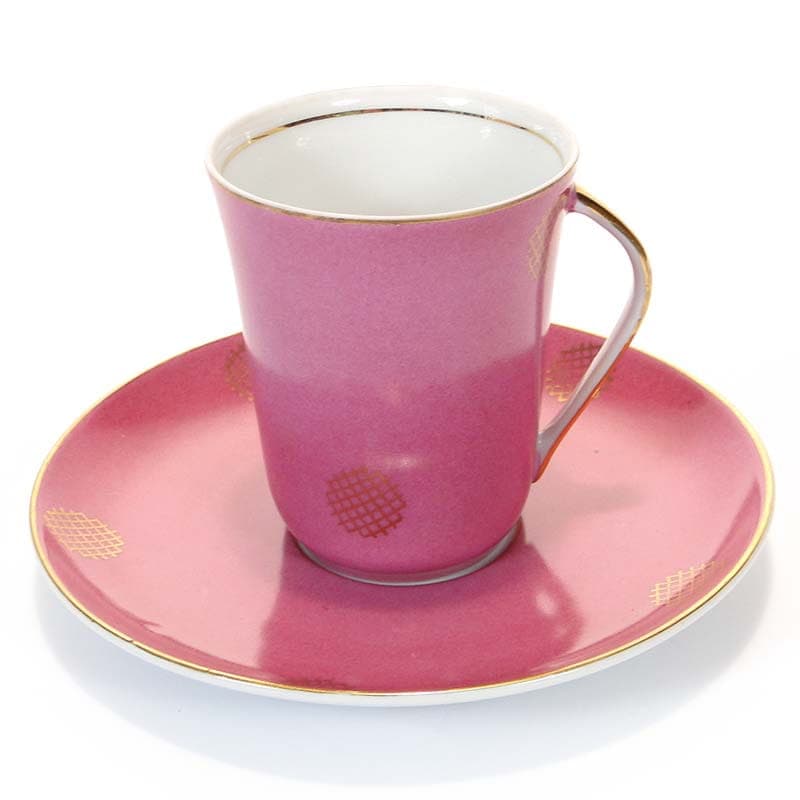 Filiżanka Krokus, różowy, porcelana, Ćmielów, Polska, lata 60. - 181393