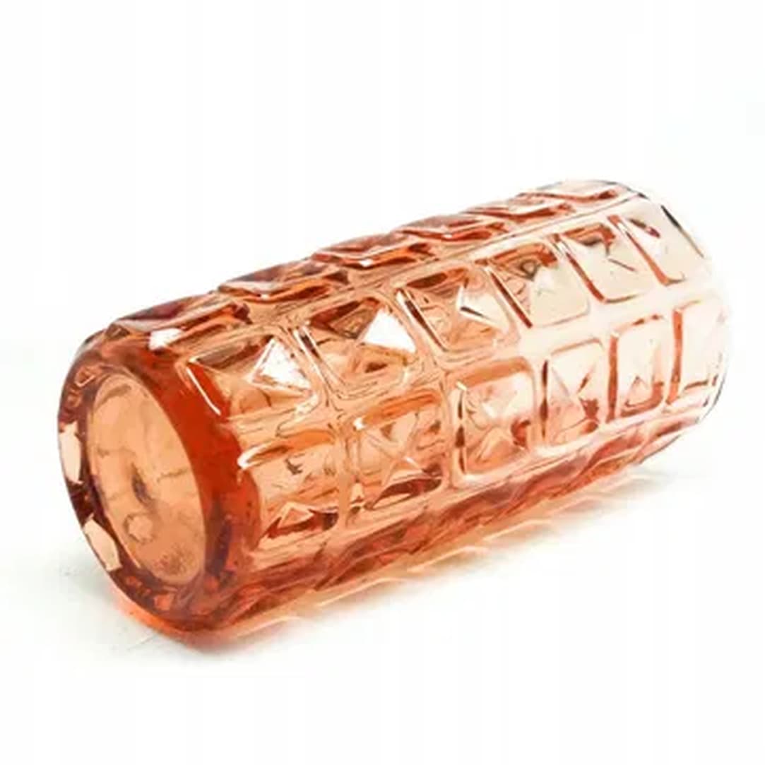 Wazon Koperty, modernizm, szkło rozalinowe, Ząbkowice, Polska, lata 70. - 181402