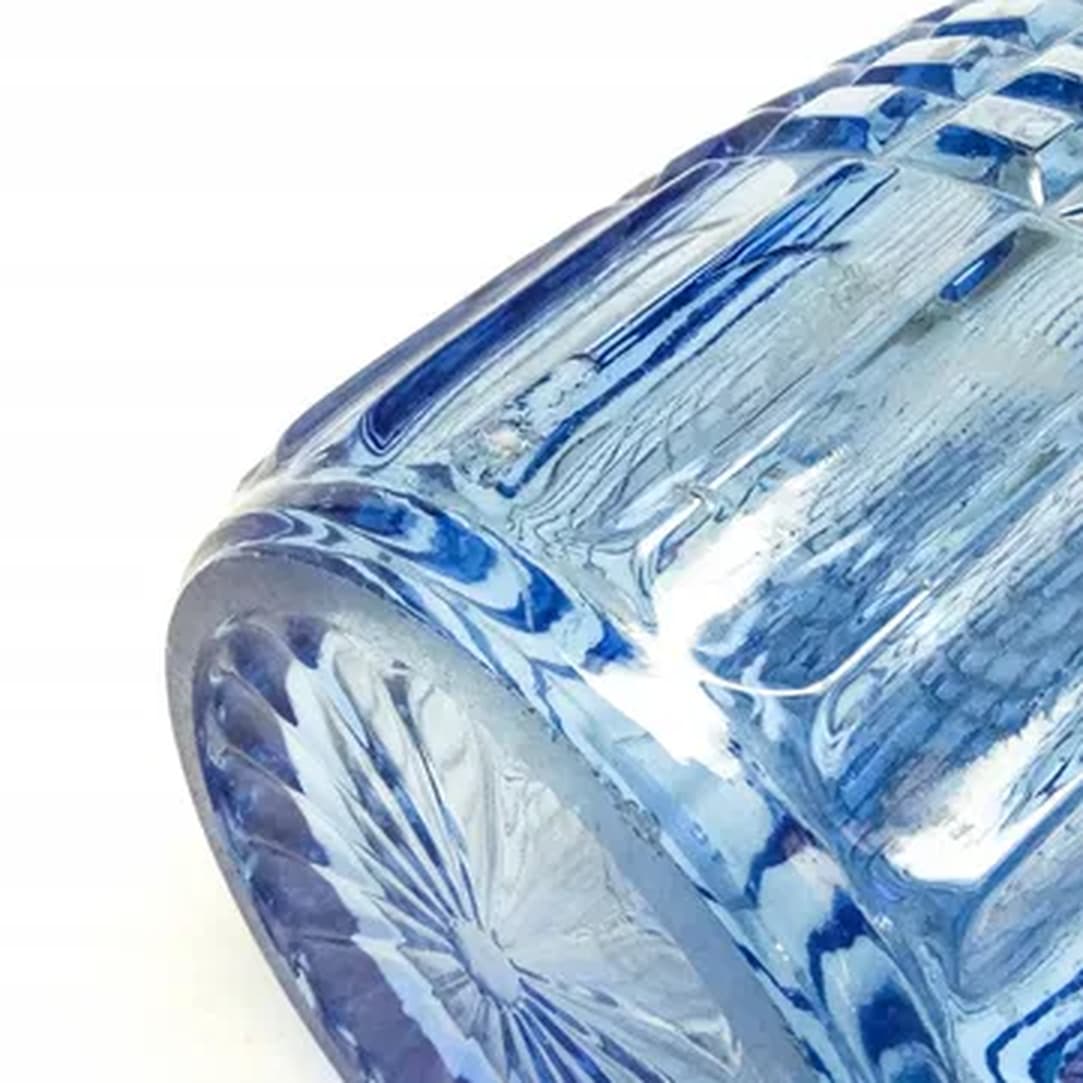 Wazon Mid-century modern, szkło turkusowe, HSG Ząbkowice, Polska, lata 70. - 181414