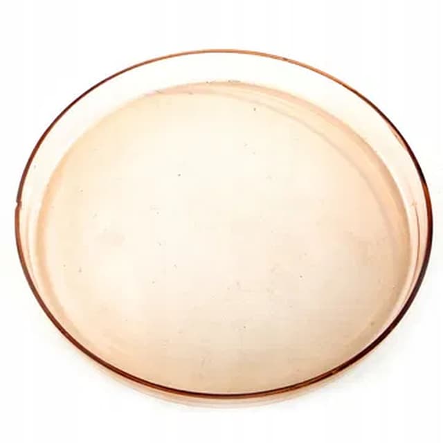 Art Deco tray, pink depression glass, Poland, 1950s. - DIMENSION