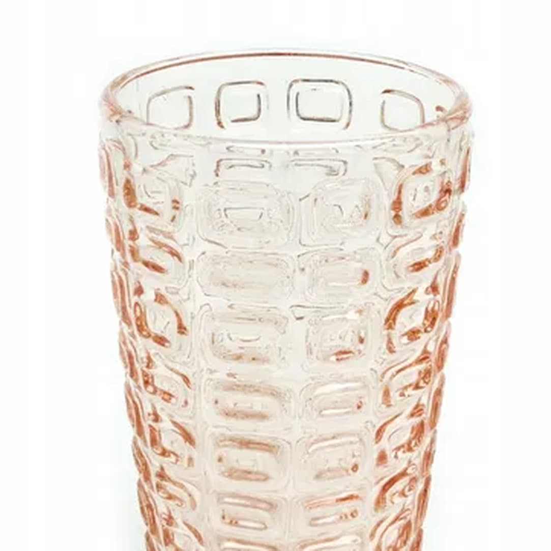 Wazon Wulkany, modernizm, szkło prasowane róż, Ząbkowice, Polska, lata 70. - 181500