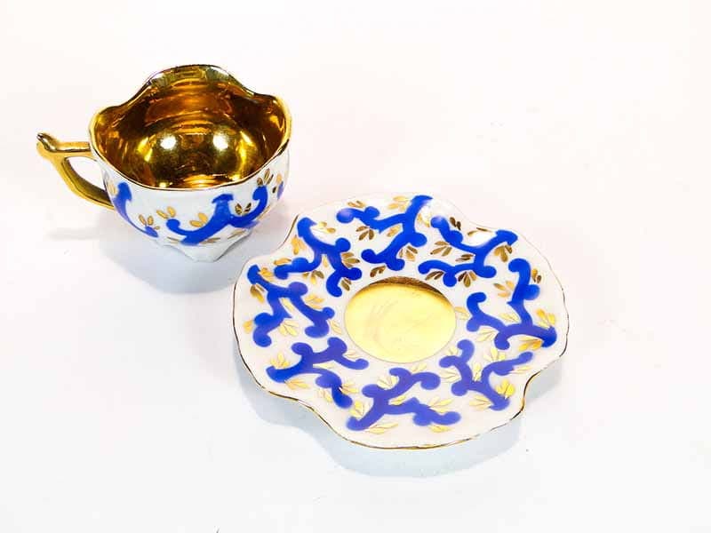 Filiżanka do mokki Biedermeier, biała porcelana, Austria, lata 20. - 181504