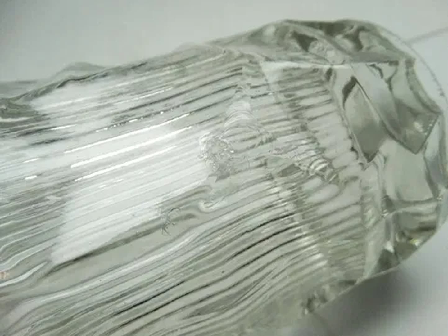 Okulus vase, Mid-century modern, transparent glass, Ząbkowice, Poland, 1970s. - 181564