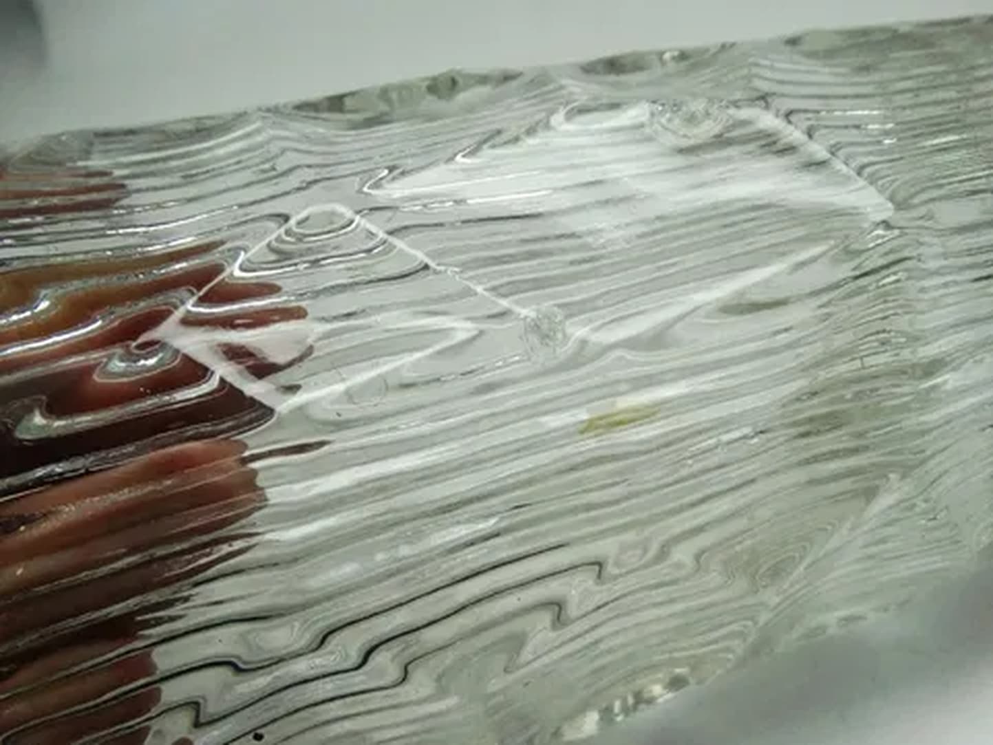 Okulus vase, Mid-century modern, transparent glass, Ząbkowice, Poland, 1970s. - 181565