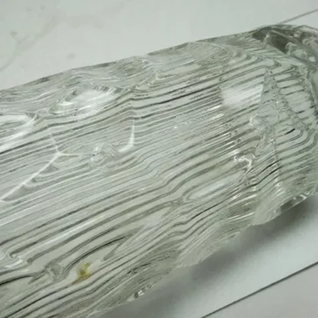 Okulus vase, Mid-century modern, transparent glass, Ząbkowice, Poland, 1970s. - 181563