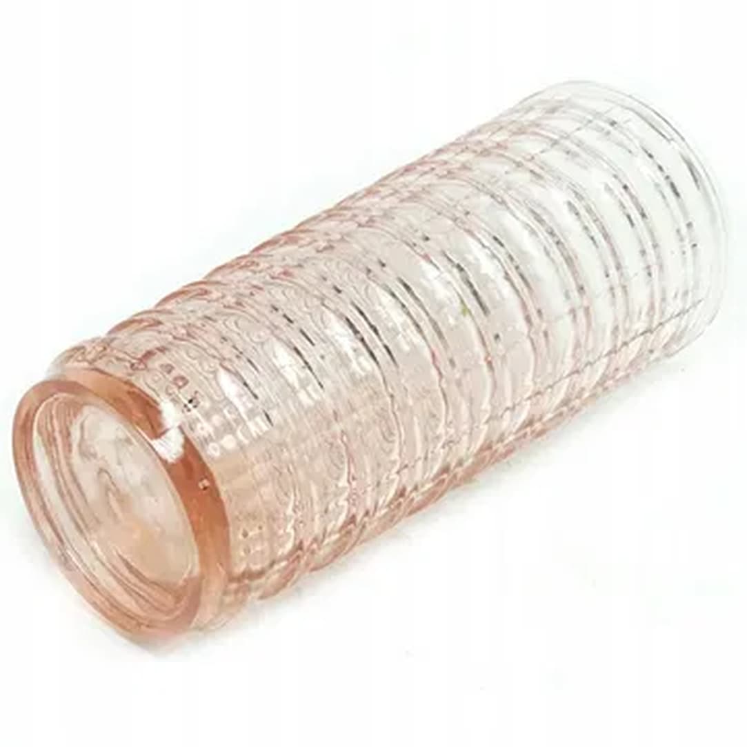 Wazon kręgiel, mid-century modern, szkło roselinowe, Ząbkowice, Polska, lata 70. - 181596