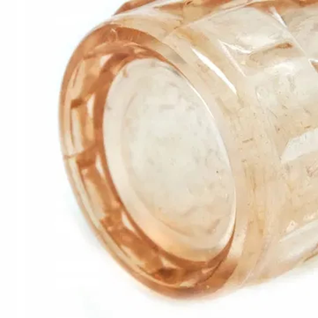 Wazon, mid-century modern, szkło rozalinowe prasowane, Ząbkowice, Polska, lata 70. - 181617