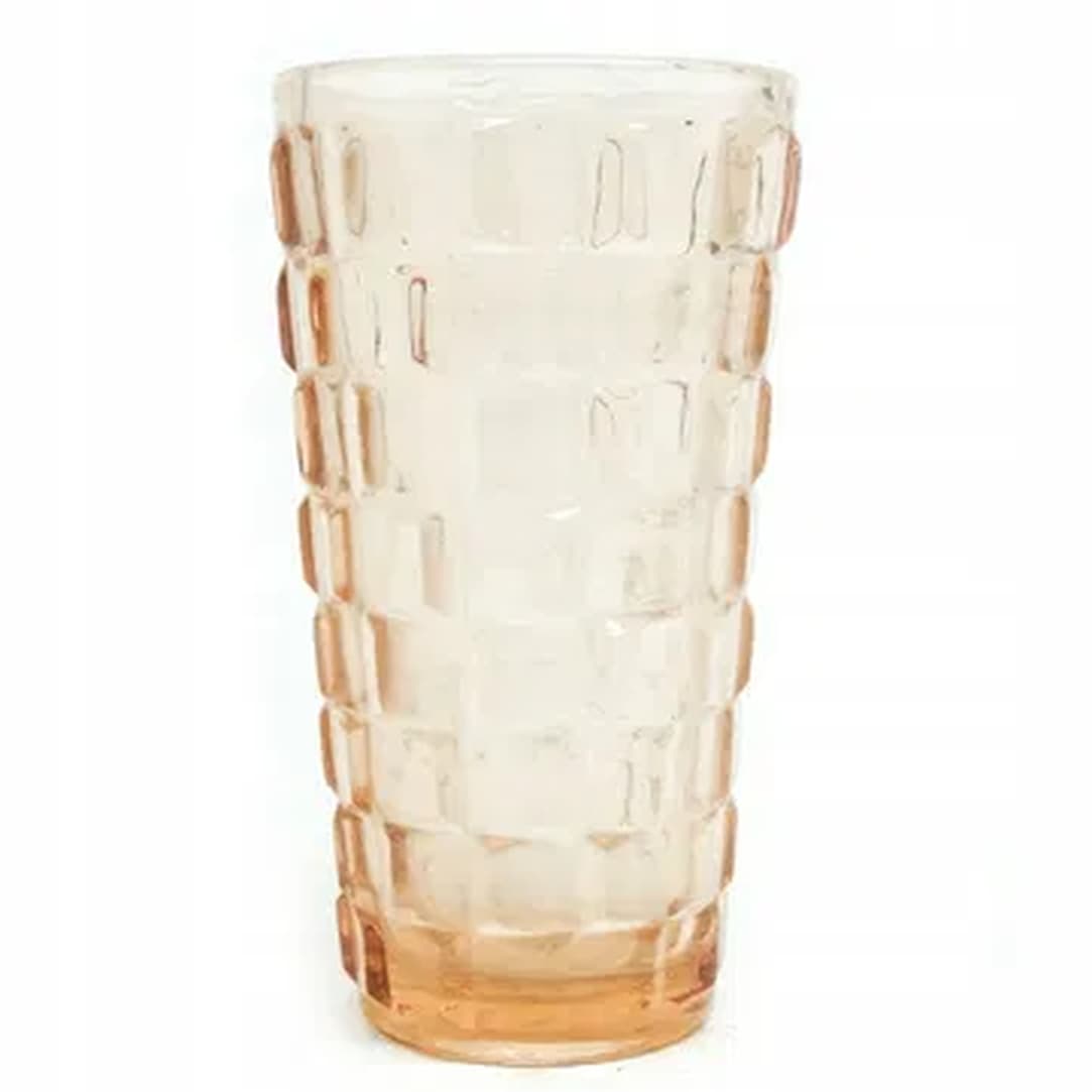 Wazon, mid-century modern, szkło rozalinowe prasowane, Ząbkowice, Polska, lata 70. - 181614