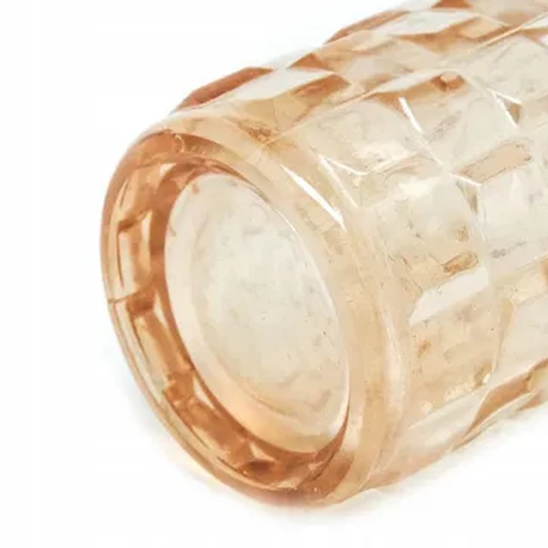 Wazon, mid-century modern, szkło rozalinowe prasowane, Ząbkowice, Polska, lata 70. - 181618