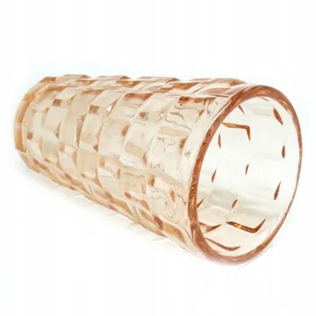 Wazon, mid-century modern, szkło rozalinowe prasowane, Ząbkowice, Polska, lata 70. - 181619