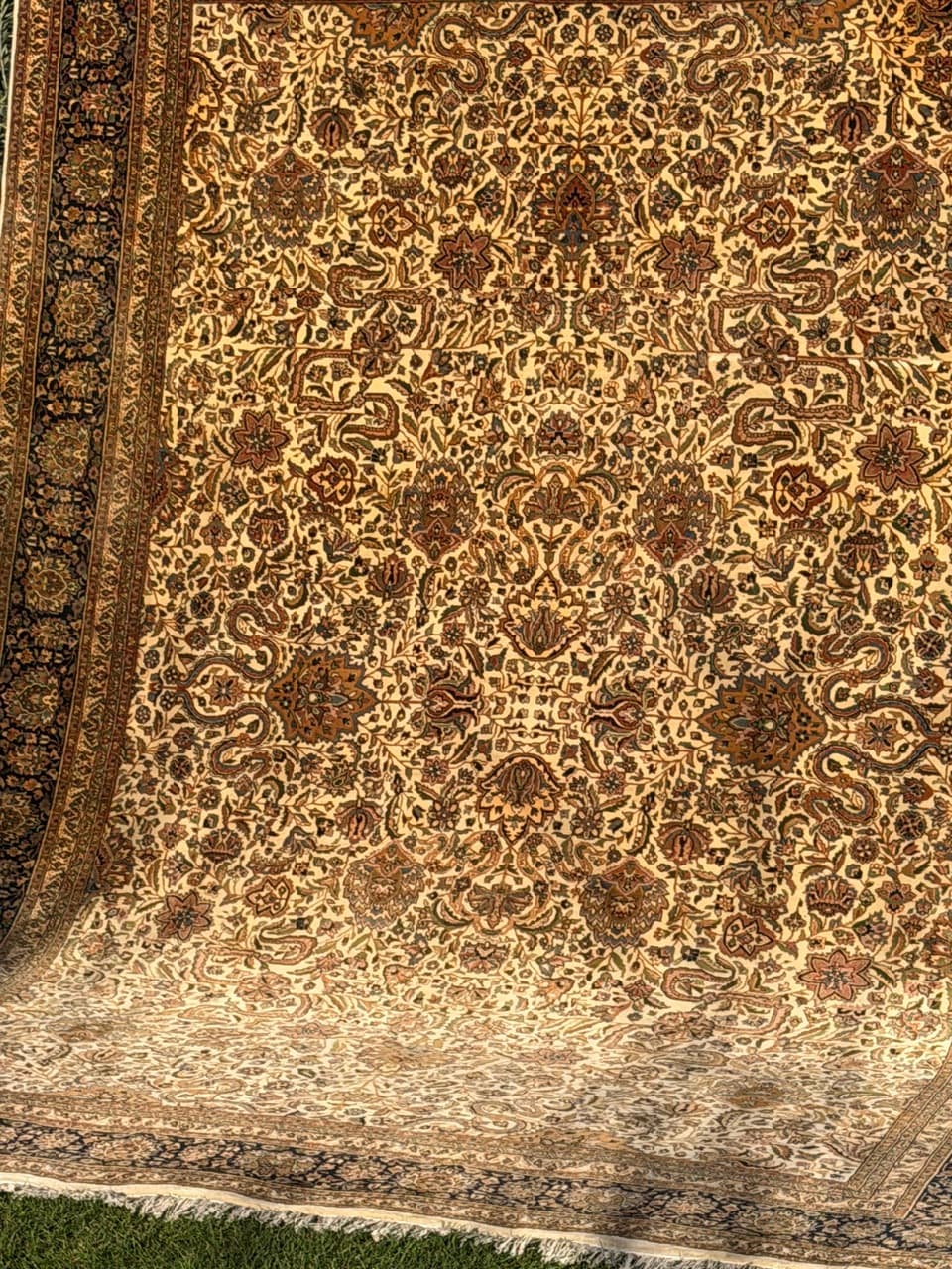 Dywan Indo Sarouck 375x255 cm, beżowy, wełna, Indie - 181736