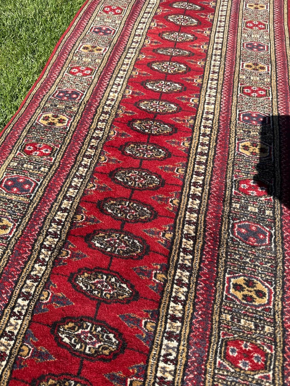 Runner Buchara 270x70 cm, red, cashmere wool, Pakistan, 1990s. - 181840