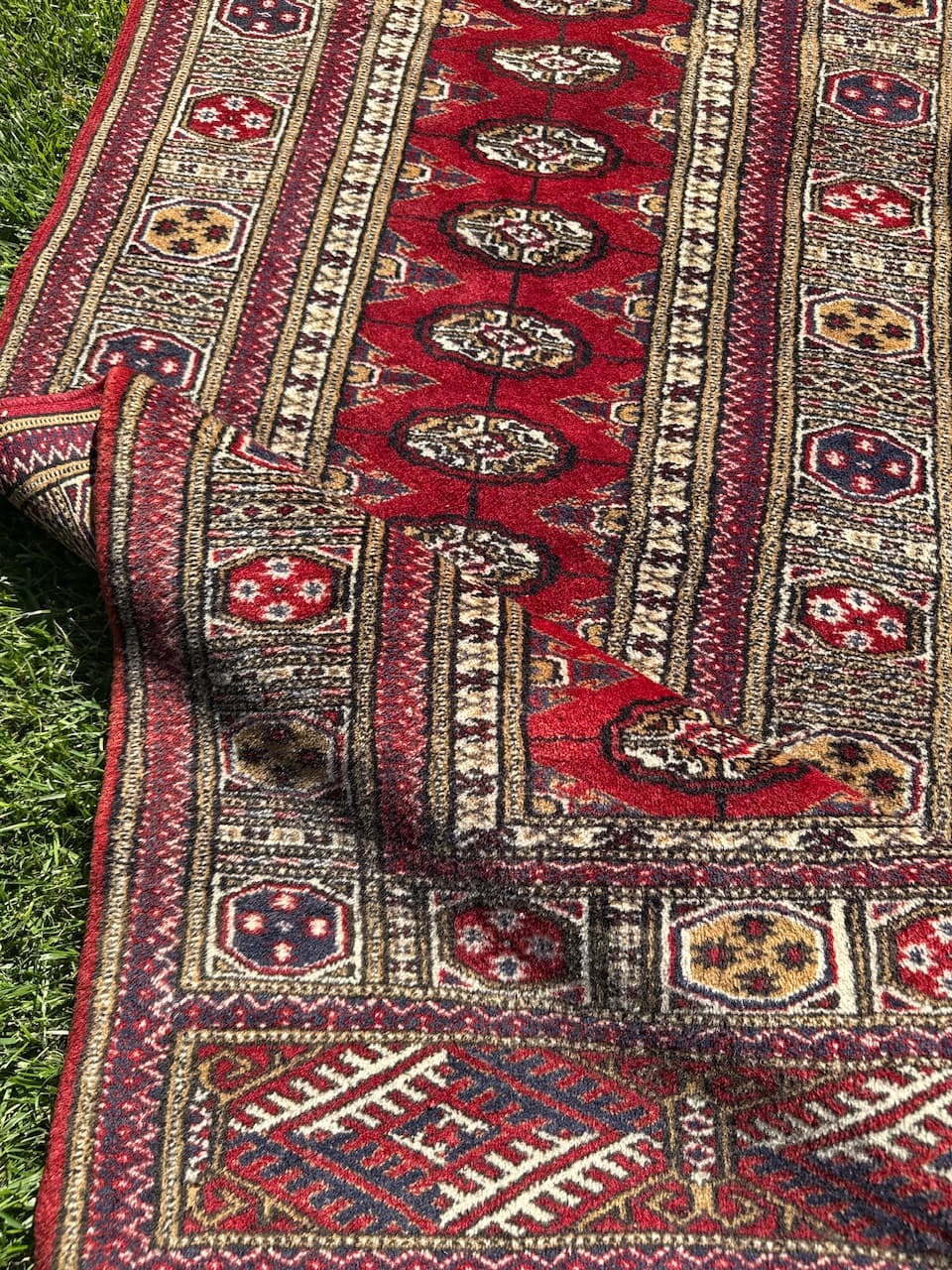 Runner Buchara 270x70 cm, red, cashmere wool, Pakistan, 1990s. - 181848