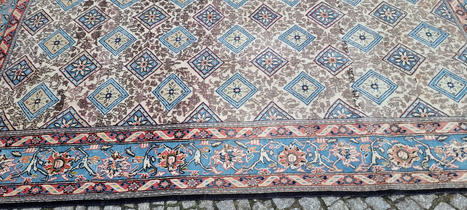 Dywan Ghom 207x320 cm, multikolor, wełna, Iran, lata 70. - 181912