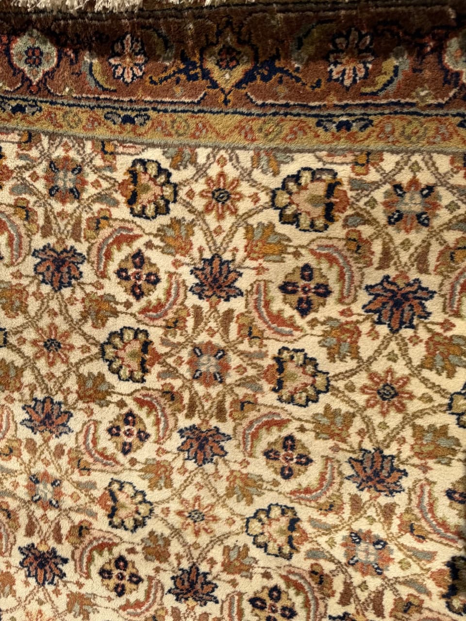 Dywan Indo Herati, beżowy, wełna, Indie - 181951