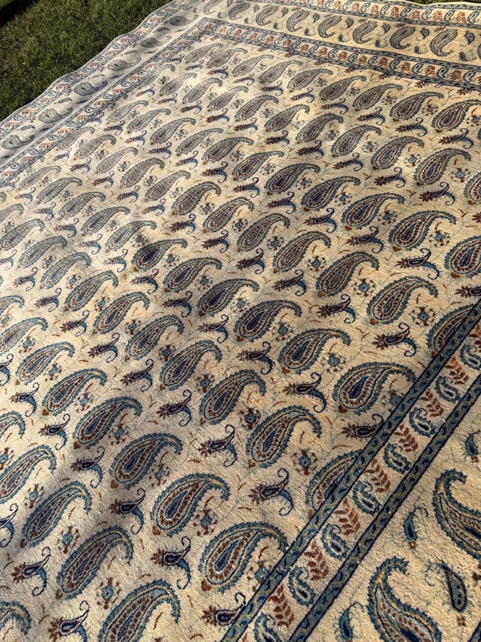 Rug Keshan 380x275 cm, beige, wool, Iran, 1960s. - 181976