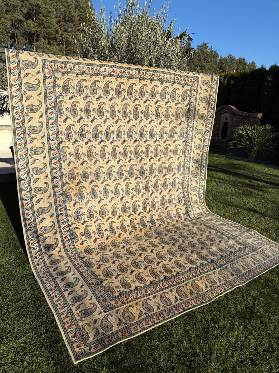 Rug Keshan 380x275 cm, beige, wool, Iran, 1960s. - 181965