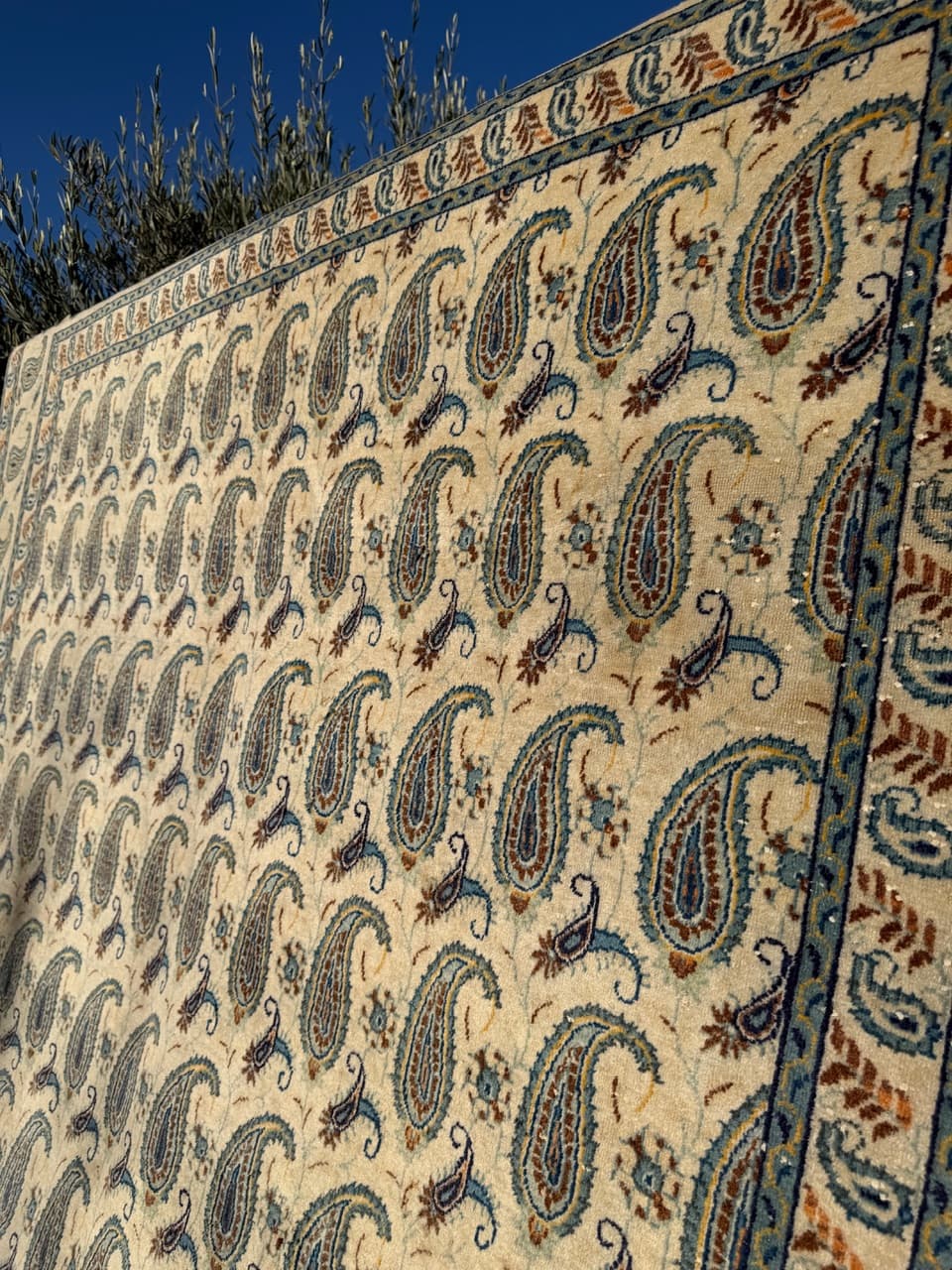 Rug Keshan 380x275 cm, beige, wool, Iran, 1960s. - 181973