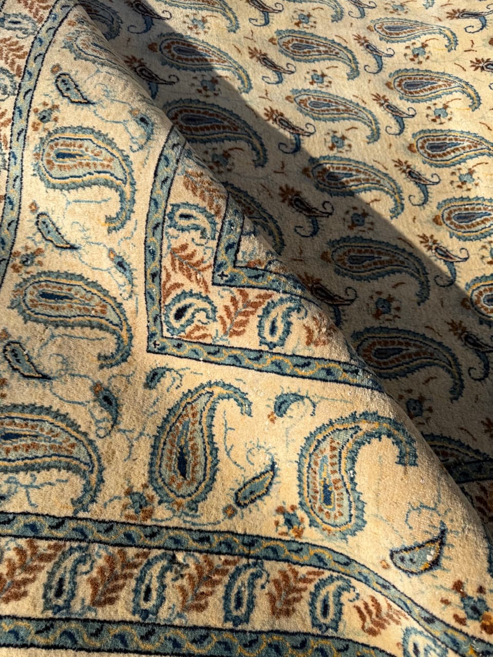 Rug Keshan 380x275 cm, beige, wool, Iran, 1960s. - 181964