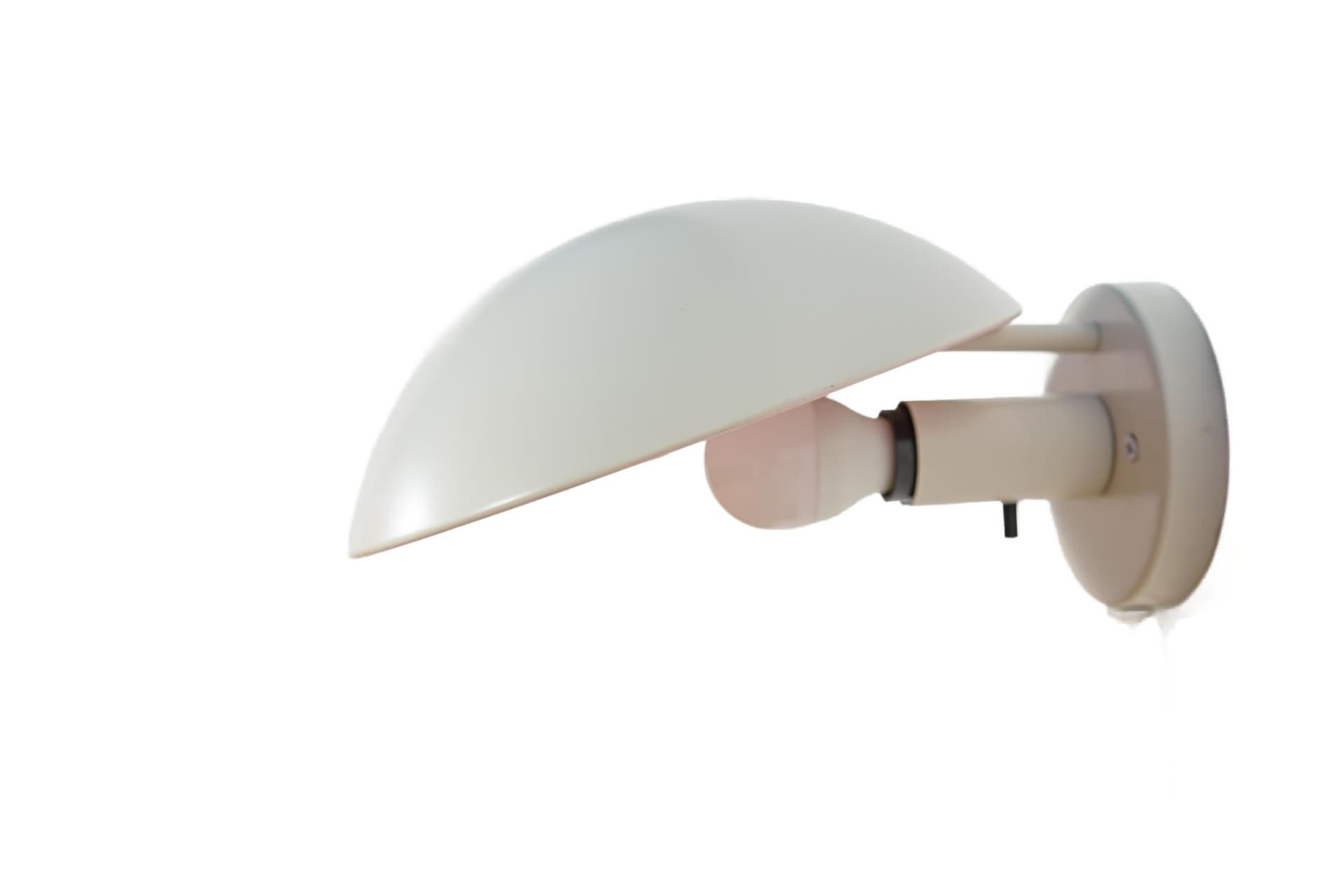 Pair of wall sconces PH Hat, white metal, by P. Henningsen, Louis Poulsen, Denmark, 1960s.