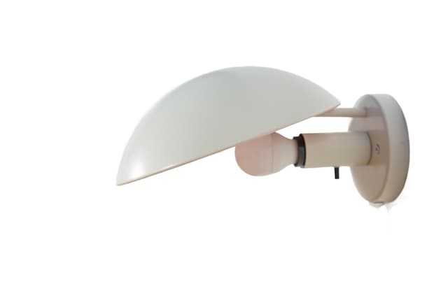 Pair of wall sconces PH Hat, white metal, by P. Henningsen, Louis Poulsen, Denmark, 1960s. - DIMENSION