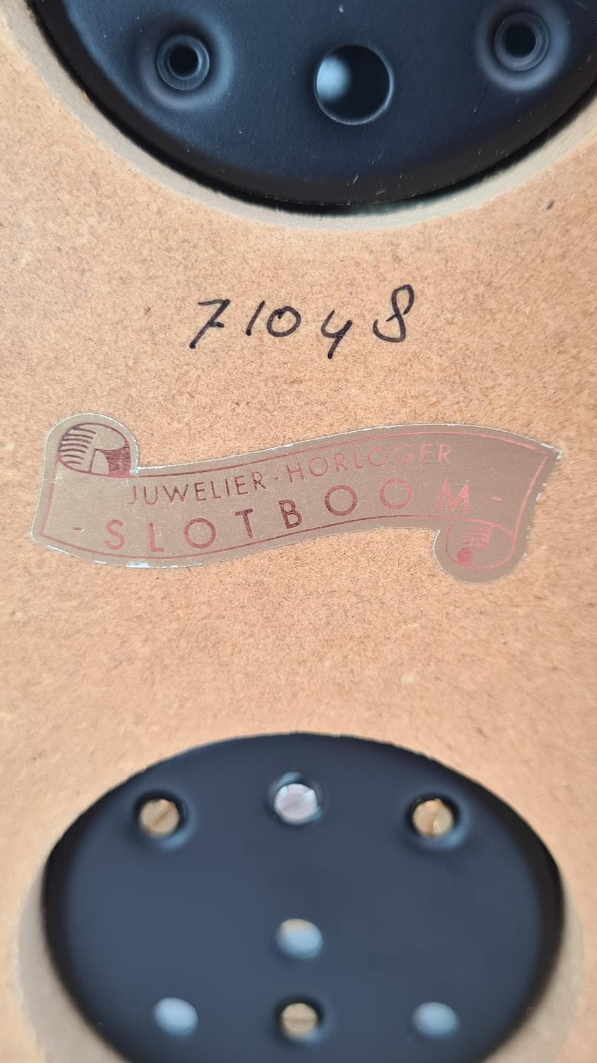 Stacja pogodowa, brązowy ciemny, drewno mosiądz, Holandia, lata 70. - 181999