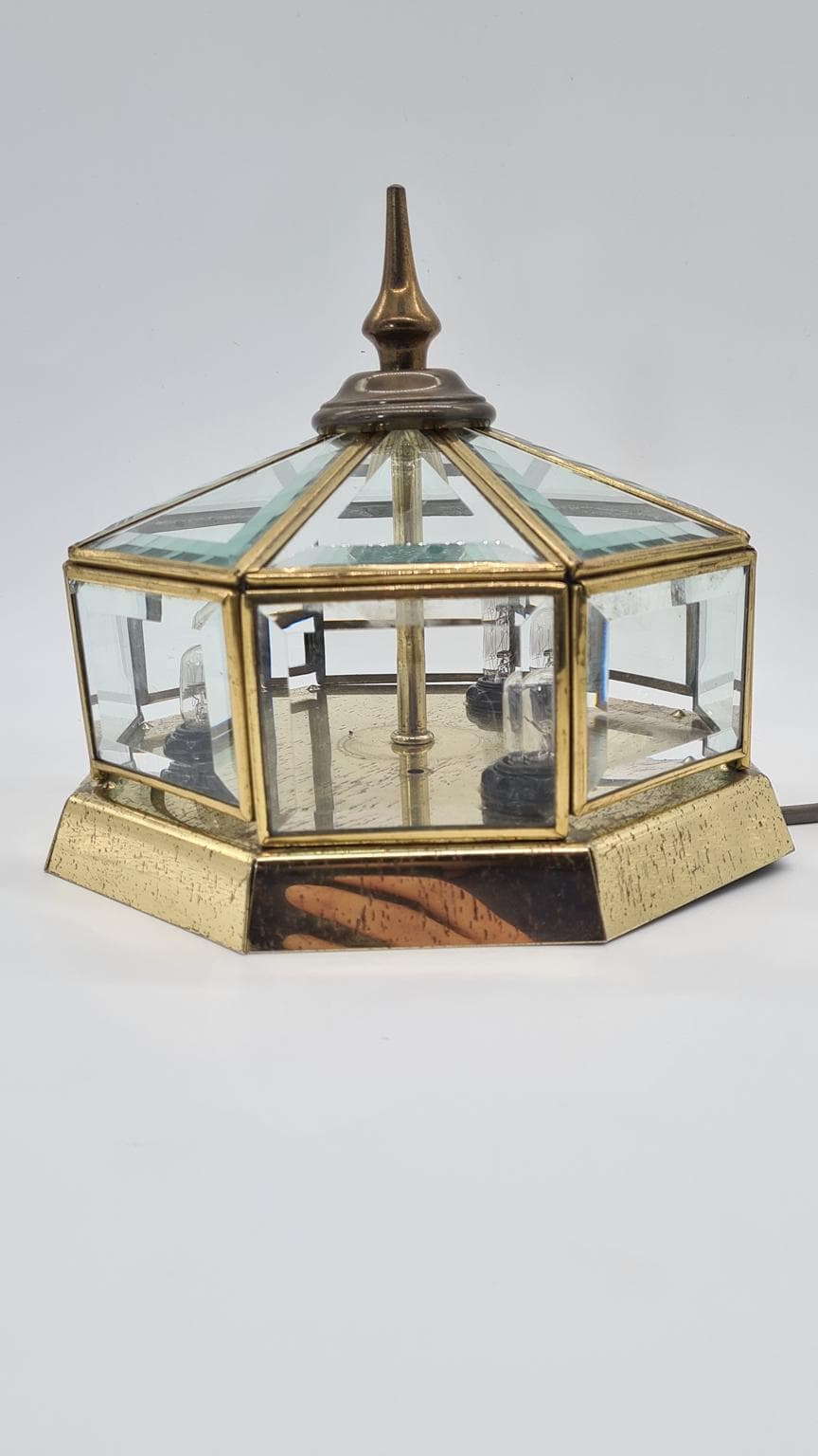 Lampa sufitowa, plafon LUMINAIRE w stylu Hollywood Regency z fazowanego szkła, lata 90 - 182003