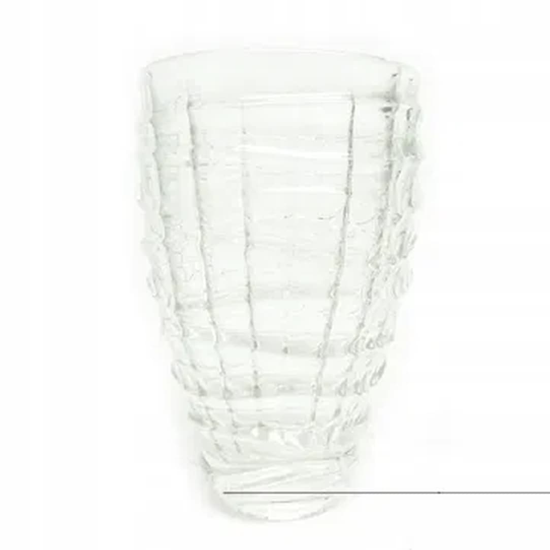 Optyczny vase, Modernism, glass, Ząbkowice, Poland, 1970s.
