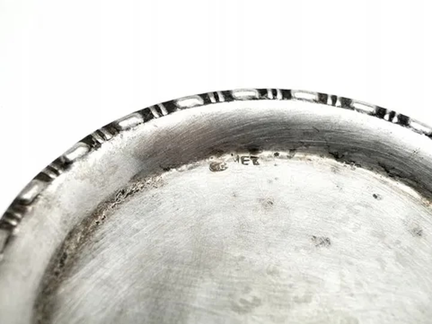 Para podstawek pod gorące szklanki Modernizm, mosiądz srebrzony, HEFRA, Polska, lata 70. - 182052