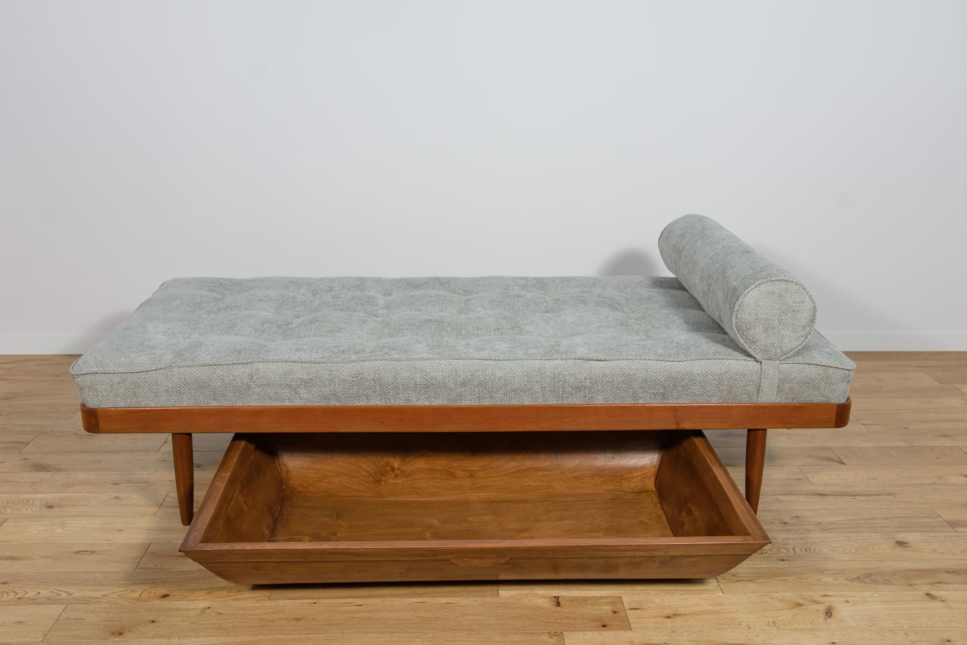 Leżanka, teak brązowy jasny, Horsens Møbelfabrik, Dania, lata 60. - 182057