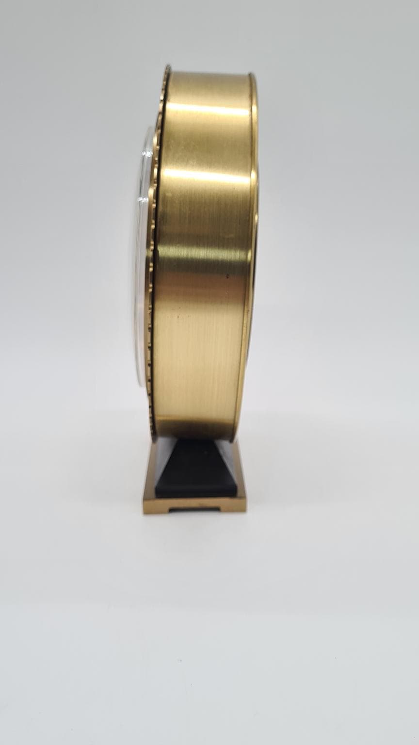 Zegar stołowy Condor, złoty, czarny, Szwajcaria, lata 60. - 182094