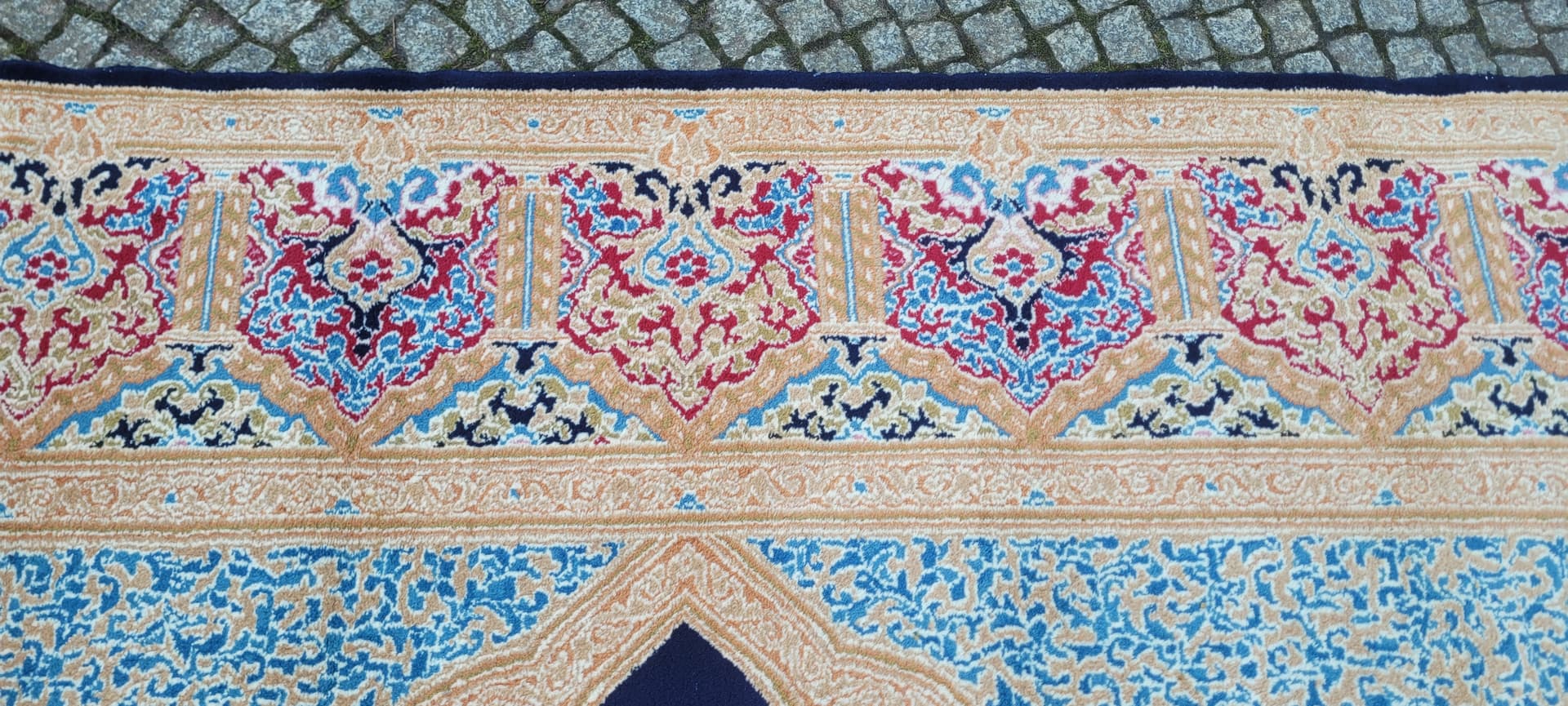 Carpet Kerman Lavar 298x440 cm, navy blue, wool cotton, Iran, early 20th c. - 182142