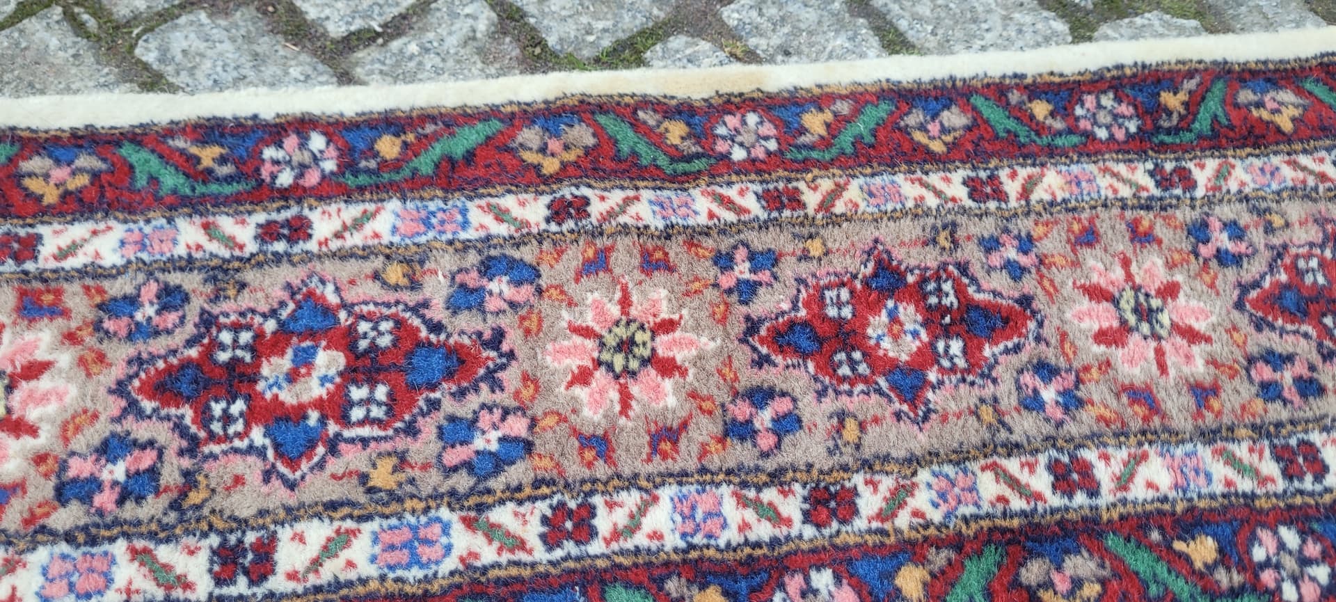 Dywan Ghom 193x128 cm, multikolor, wełna, Pakistan, lata 90. - 182149